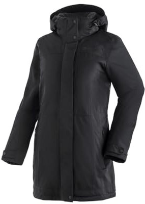 Maier Sports Lisa 2.1, Damen Outdoorjacke, Wasserdichter Outdoor-Mantel mit vielen Features, mTEX Wetterschutz und mTHERM für hohen Wärmerückhalt, PFC-frei, Schwarz, 42