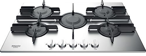 Hotpoint Ariston - Piano cottura a gas FTGHL 751 D/IX/HA finitura inox e griglie in ghisa da 75cm