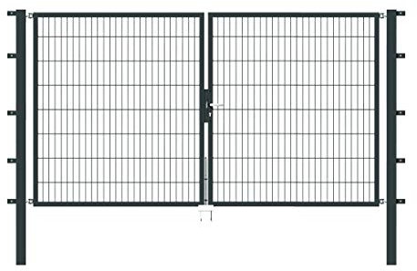Alberts 650377 Doppeltor Flexo mit Zubehör | verschiedene Breiten und Höhen | anthrazit | Breite 300 cm | Höhe 160 cm