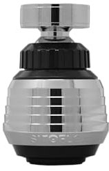 Siroflex 2485/S Aereatore Doccetta Made in Italy Cromato/Nero CON SNODO OTTONE per rubinetti filettati