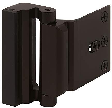 Defender Security U 11126 Door Reinforcement Lock – Add Extra, High Security to Your Home and Prevent Unauthorized Entry – 3” Stop, Aluminum Construction (Bronze Anodized Finish), 7.62 cm