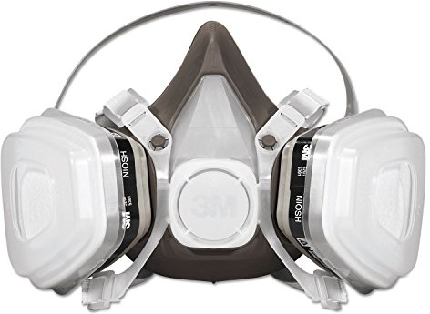 3M Half Facepiece Disposable Respirator Assembly 53P71, NIOSH Approved, Organic Vapor/P95 Respiratory Protection (OV/P95), Large, Permanently Attached Cartridges, 1 Unit