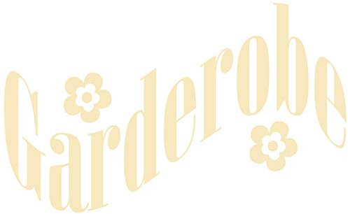 wall-refine WS-00749 | Garderobe | 57 x 35 cm, Elfenbein, seidenmatt, Wandtattoo Wandaufkleber in Premium Qualität, Wanddeko Deko Flur Diele Wand Eingang Hinweis Dekoration