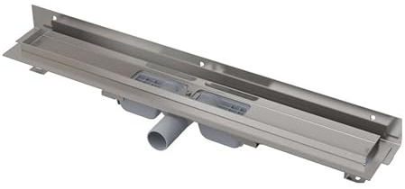 Alcaplast APZ104 Flexible Bodenablaufrinne-Duschrinne,mit Edelstahlrost - 800 mm (Pure)