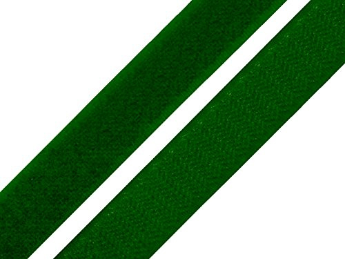 Schnoschi 15 Meter Klettverschluss Dunkelgrün 20 mm zum Aufnähen, Haken- und Flauschband