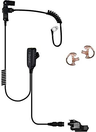 Tactical Ear Gadgets EP1323QR Hawk Ansteckmikrofon für Motorola XTS5000 XTS3000 XTS2500 Radio (Black Tube)