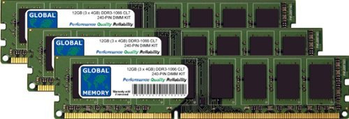 12 GB (3 x 4 GB) DDR3 1066 MHz PC3–8500 240-PIN DIMM Memory RAM KIT für PC Desktops/MAINBOARDS
