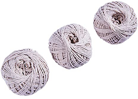 Amtech U5250 Ball of String for Craft, Home, Garden and Gift Wrap, White, 3 Pieces of 45 metre