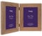 Hampton Frames New England Fotorahmen, Massive Eiche, Natur, Hinged Double 5 x 7 (13 x 18 cm)