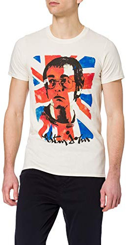 ROCKOFF ERROR:#N/A Herren Union Jack T Shirt, Elfenbein (Sand), L EU