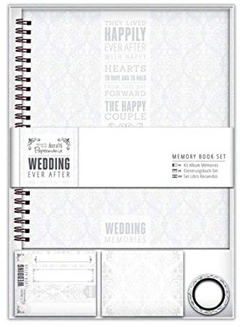 Papermania Wedding Memory Book, Grey/White