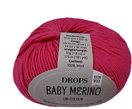 DROPS Baby Merino - 100& Schurwolle (Merino extrafine) Baby Merino Fb. 08 cerise