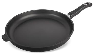 Original Gundel GUSS-BRATPFANNE flach, Ø 32 cm, Höhe 4,5 cm, BIOTAN-Oberfläche, PFOA-frei, Akku-Therm Boden - abnehmbarer Designer-Stiel