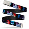Buckle-Down Unisex-Erwachsene Webgürtel Ariel 1.5, Little Mermaid Ariel, 3,8 cm breit, passt bis zu 106,7 cm Hosengröße