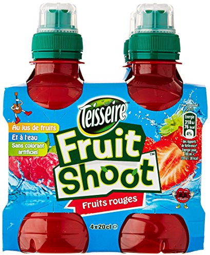 Teisseire Fruit Shoot Boisson rafraîchissante aux fruits Pack de 4 Bouteilles x 20 cl