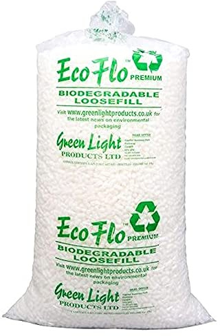2 Large Bags (30 CUBIC FEET) Of Ecoflo Biodegradable Packing Peanuts - Protective Postal Mailing Packaging Packing Void Loose Fill Filler Filling Supplies