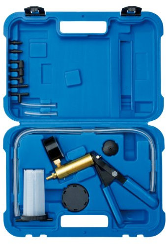 SW-Stahl 01425L Vakuumpumpensatz, 14-teilig I Vakuumpumpenset 14-teilig I Bremsenentlüftungsset inkl. Adapter I Vakuumpumpe KFZ Schlauch I Entlüfterpumpe für PKW und Motorrad