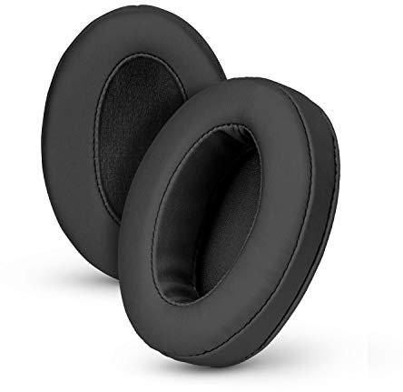Brainwavz Angled Memory Foam Earpad - Suitable For Large Over The Ear Headphones (Black Pleather)