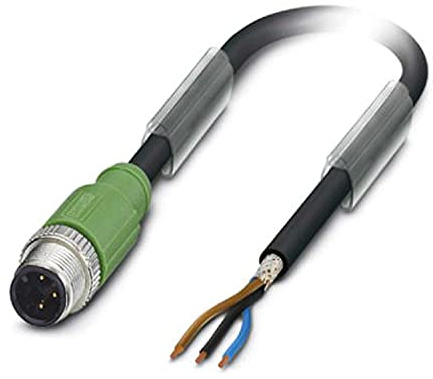 Phoenix Contact SAC-3P-M12MS/ 5.0-PUR SH konfektioniertes Sensorkabel, Stecker gerade/offenes Ende, Länge 5m