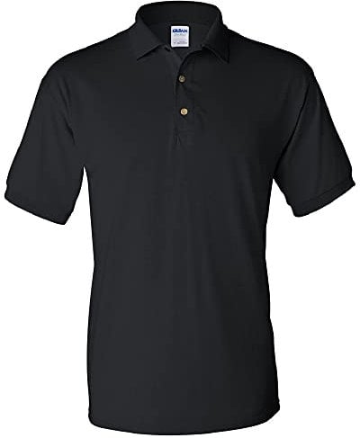 GILDAN Adult DryBlend Jersey Short Sleeve Polo Shirt (M) (Black)