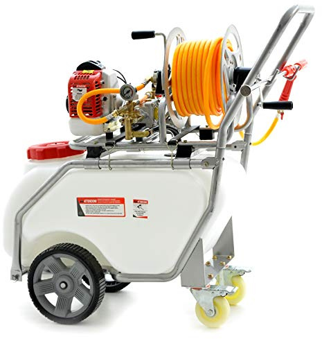 KIT CARRIOLA IRRORANTE A SCOPPIO 50 LT - 2 TEMPI - MOTOPOMPA IRRORAZIONE DISERBO