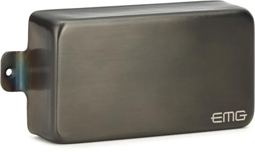 EMG 81 E-Gitarren Humbucker Tonabnehmer Edelstahl Brushed schwarz/chrome