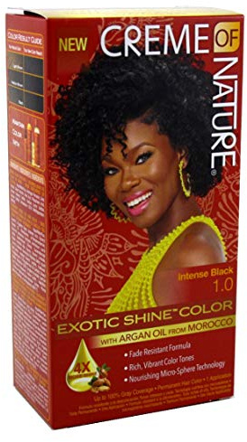 Creme of Nature Argan Womens Gel Hair Colour 1.0 Intense Black