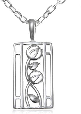 Scottish Jewellery Shop Anhänger Charles Rennie Mackintosh, Sterling-Silber, mit 46 cm langer Halskette