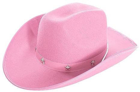 I LOVE FANCY DRESS LTD Sombrero DE Vaquero Rosa con Estrellas Prata Accesorio DE Disfraz DE Vaquero O Vaquera Sombrero Fiestas TEMATICAS O Fiestas DE Grupo (1 Unidad)