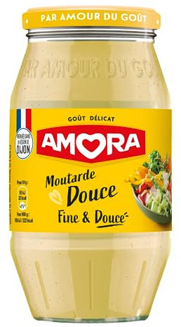 Amora Moutarde Douce Bocal Or, 435g
