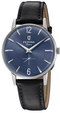 Festina Herren Analog Quarz Uhr mit Leder Armband F20248/3