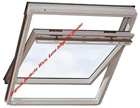 Velux Dachfenster GGU Schwingfenster 66x98cm FK04 0070 Thermo Kunststoff mit Eindeckrahmen für Schindeln oder Schiefer EDS