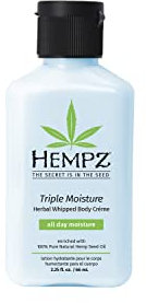 HEMPZ Mini Travel Size Body Lotion Whipped Crème Daily Moisturising Cream, Shea Butter Hand and Body Moisturiser - Skin Care Products, Hemp Seed Oil - 2.25 oz. - Grapefruit