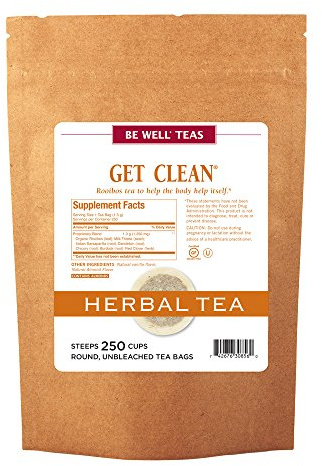The Republic of Tea Be Well Teas No. 7, Get Clean Herbal Tea, Refill Pack of 250 Tea Bags