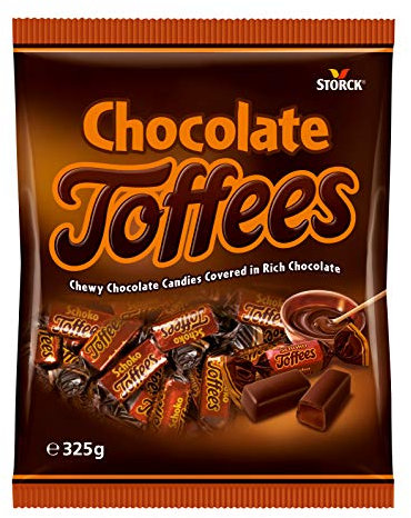 Bunte Welt Schoko Toffees (5 x 325g) / Schokoladen-Toffees mit Überzug aus feinherber Schokolade