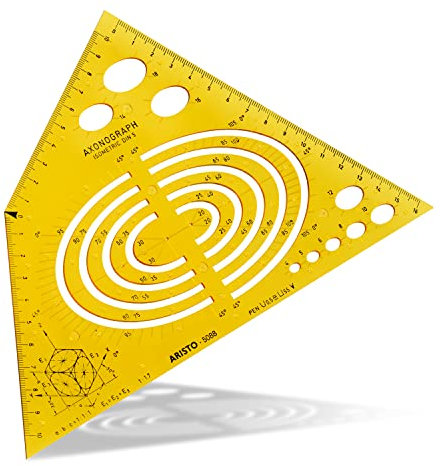 Schablone Axonograph Isometric DIN 5