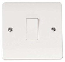 Click Plate Switch 1 Gang 2 Way 10 Amp White PVC
