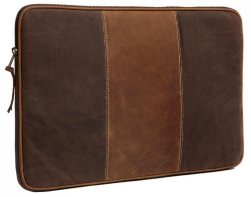 dbramante1928 Leather Case with Brown Stripe for Upto 16 inch Laptop - Hunter