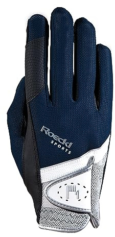 Roeckl Riding Gloves Madrid, Navy, 6