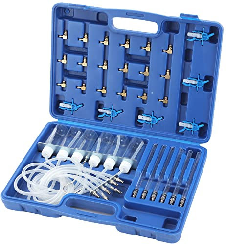 KATSU Diesel Rücklaufmengen Tester CDI Common Rail Injector Prüfer Prüfgerät Injektoren, bis zu 6 Einspritzdüsen, Lecktester-Kits für Kraftstoffleitungen 449853