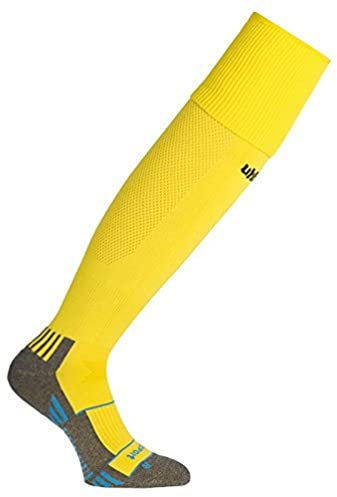 uhlsport Team Pro Player Medias Medias De Juego, Hombre, lima amarillo/negro, 28-32