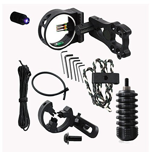 7 in 1 Zubehörset Compound - Recurve Bogen Visier Pfeilauflage Dämpfer NEU TOP