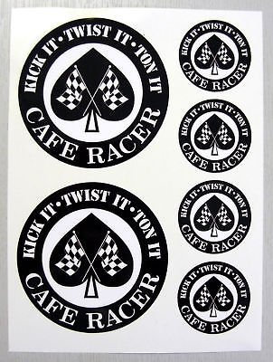 CAFE RACER Karierte Flagge 'TONNE IT' Ass sticker aufkleber