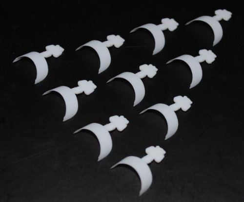 Kiara World 100 x French Short False Fake Nail Art Tips White Acrylic UV Gel Wrap Edge