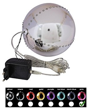 Europalms 83501246 Schneekugel für Dekoration mit LED-Lichtern, Rot, One Size