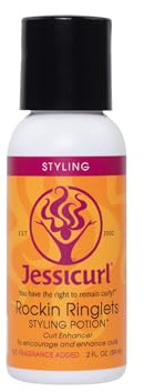 Jessicurl Rockin' Ringlets Styling Potion, ohne Zusatz von Duftstoffen, 2 Fl oz. Lockenverstärker mit Leinsamenextrakt, Locken definierender Styler für lockiges Haar und Frizz-Kontrolle