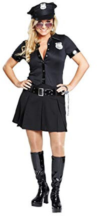 Rubie's Sexy Polizei-Officer Kostüm für Damen schwarz - M