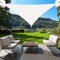 IBIZSAIL Markise Wasserdicht 95% UV Sonnenschutz - Gebogenes Dreieck - Geeignet für Garten、 Balkon、 Outdoor - Weiss - 500 x 350 x 350 cm
