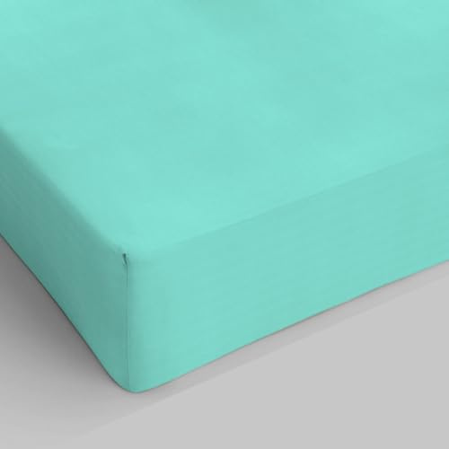 Max color Betttuch 25cm Ecke, Wasser grün, kleine Doppelte