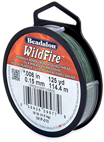 Beadalon Wildfire .006-inch 125 yard Beading Thread, Green